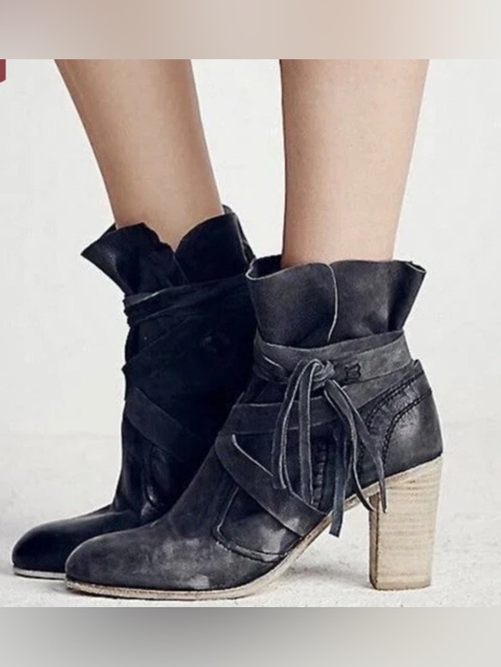 Free People Shoes - Free People Seven Wonders Leather Ankle Booties EU38/US7.5/8